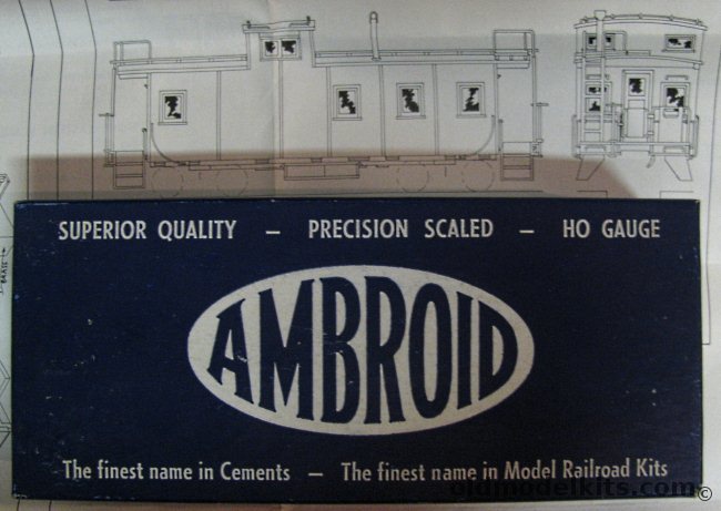 Ambroid 1/87 Great Northern Caboose - HO Craftsman Kit, K-9 plastic model kit